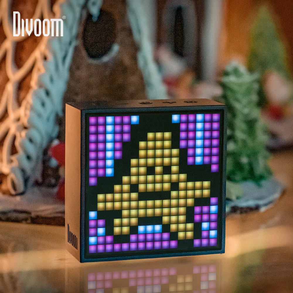  Divoom Timebox Evo Bluetooth Portable Speaker with Clock Alarm Programmable LED Display for Pixel A