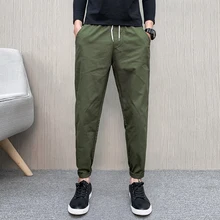 Осенние брюки для бега, мужские Модные однотонные повседневные брюки на шнурке, мужские уличные свободные спортивные штаны в стиле хип-хоп, мужские M-5XL