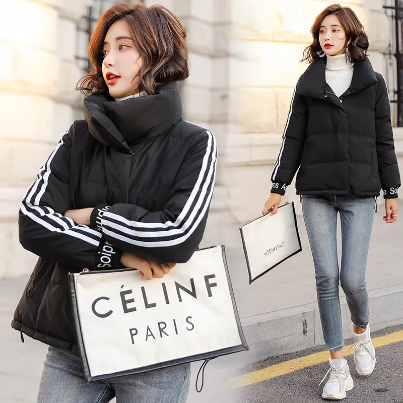 

Down Coat Women's Short Ins2018 Winter New Style Korean-style Loose-Fit Padded Cotton Jacket Students down Jacket Cotton-padded