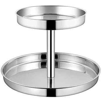 

Spice Racks for Cabinets Kitchen Spices Turntable 2 Tier Cabinet Organizer Seasoning Rack Adjustable Space Rack