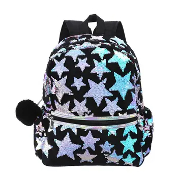 

Fashion Star Sequins Backpack Women Casual Shoulder Schoolbags Teenage Girl Large Capacity Student Book Bag