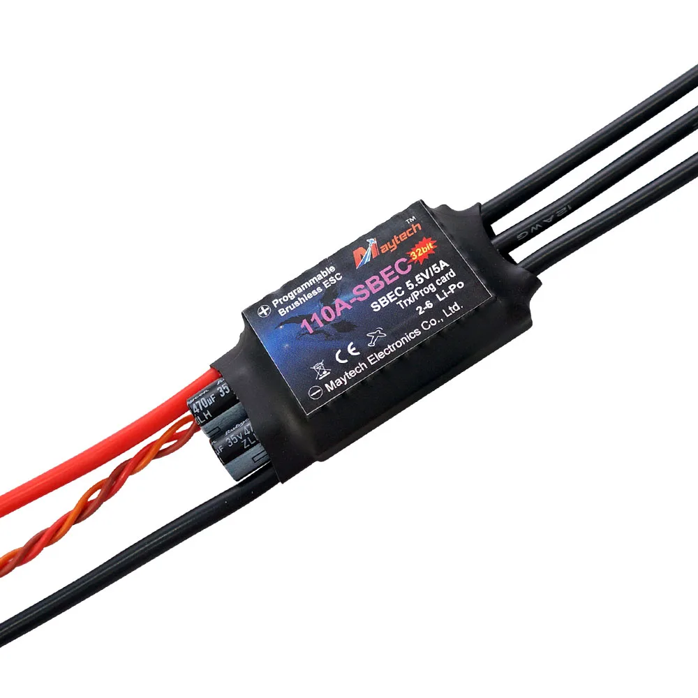 Контроллер скорости электродвигателя Maytech 110A ESC для радиоуправляемых игрушек