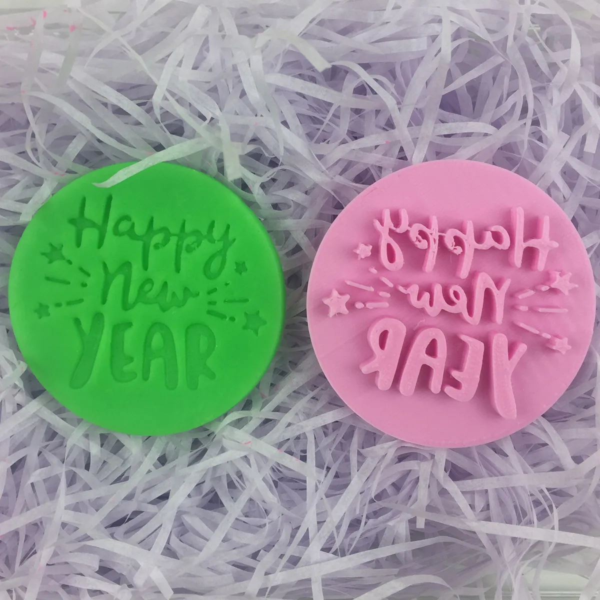 

Happy New Year! Cookie Cutter Cake Icing Decoration Cookie stamp Kitchen Baking Supplies 3D Custom Seal Cake Surrounding Edge