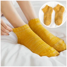 Махровые женские носки зимние Harajuku модные толстые носки женские 100 хлопок 1 пара Kawaii размер 35-39 японский