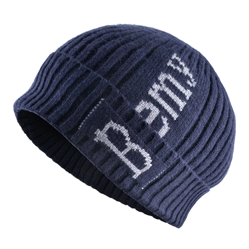 TQMSMY зимние теплые шапочки Skullies мужские модные вязаные шляпы с буквами для мальчиков Толстая Спортивная Кепка двухслойная вязаная Gorras TMB04