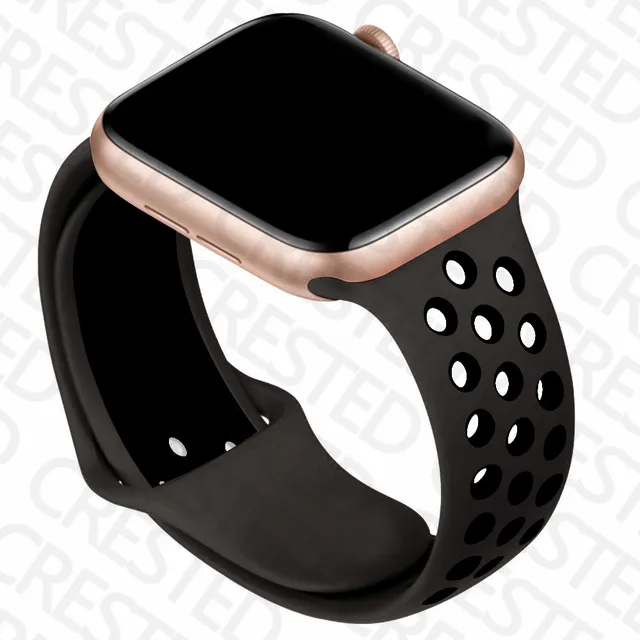 Silicone Strap For Apple Watch band 44mm 40mm iWatch 38mm 42mm Smartwatch watchband Bracelet Apple Watch 6 SE 5 4 3 Accessories black coal black 20