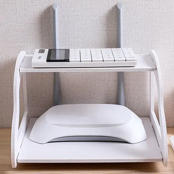 

For Wireless Wifi Router Storage Box Telephone Storage Rack Wall Mounting TV Set-Top Doublelayer Box Storge Rack Bracket