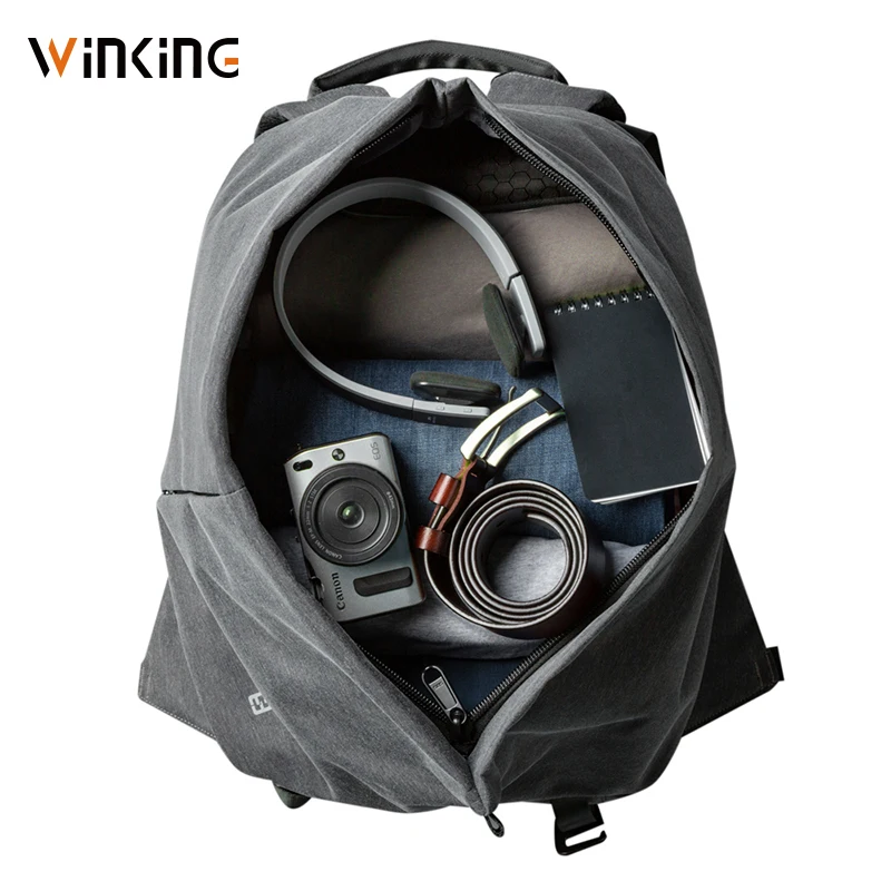 WK новейший стильный модный многофункциональный мужской рюкзак для путешествий с USB зарядкой для подростков и мужчин водонепроницаемая Противоугонная сумка