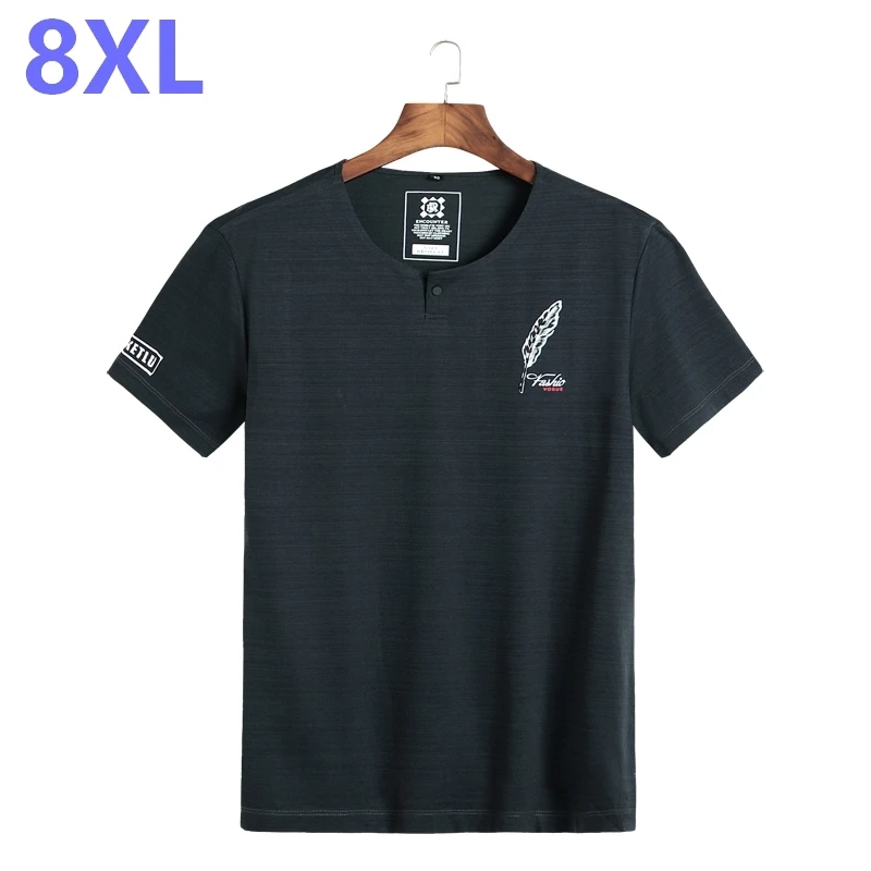 Футболка мужская летняя в синюю полоску 10XL 8XL 6XL 5XL 4XL футболки с коротким рукавом |