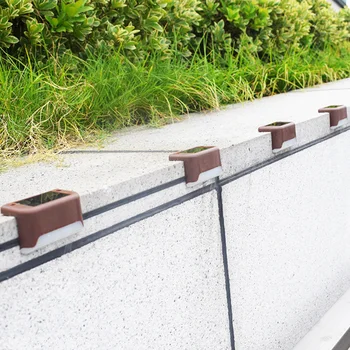 

12pcs Warm White Fence Lamp Stairs Yard Durable Patio IP65 Waterproof ABS Led Garden Outdoor Pathway Solar Deck Light Bright