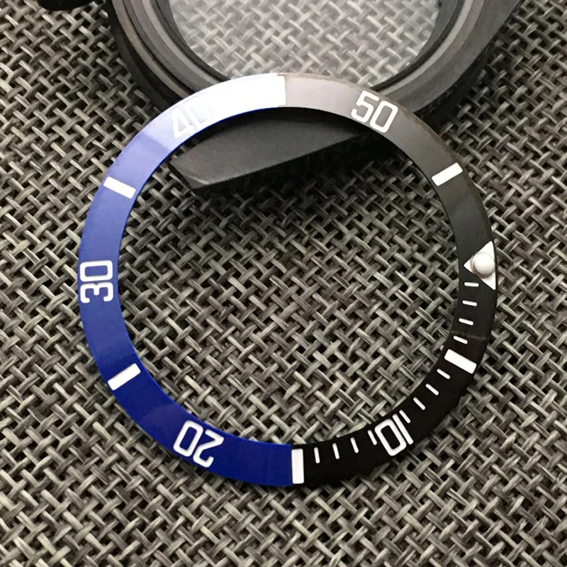 

38mm Blue Black Ceramic Watch Bezel Inset Ring for SUB Watch Scale Circle Replacement Watch Insert Bezel Case Scale Outer Ring