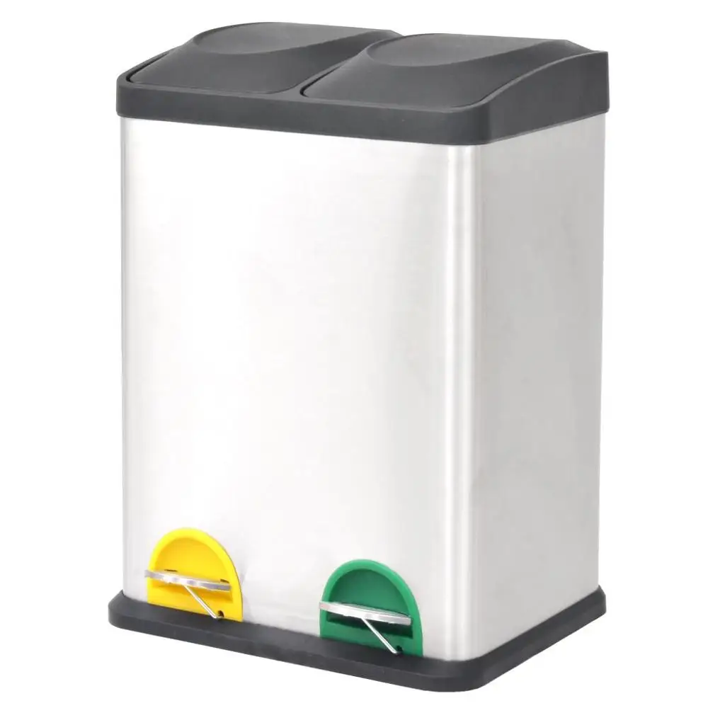 

2019 New Arrival Recycling Pedal Bin Garbage Trash Bin Stainless Steel Multi-specific Trash Can