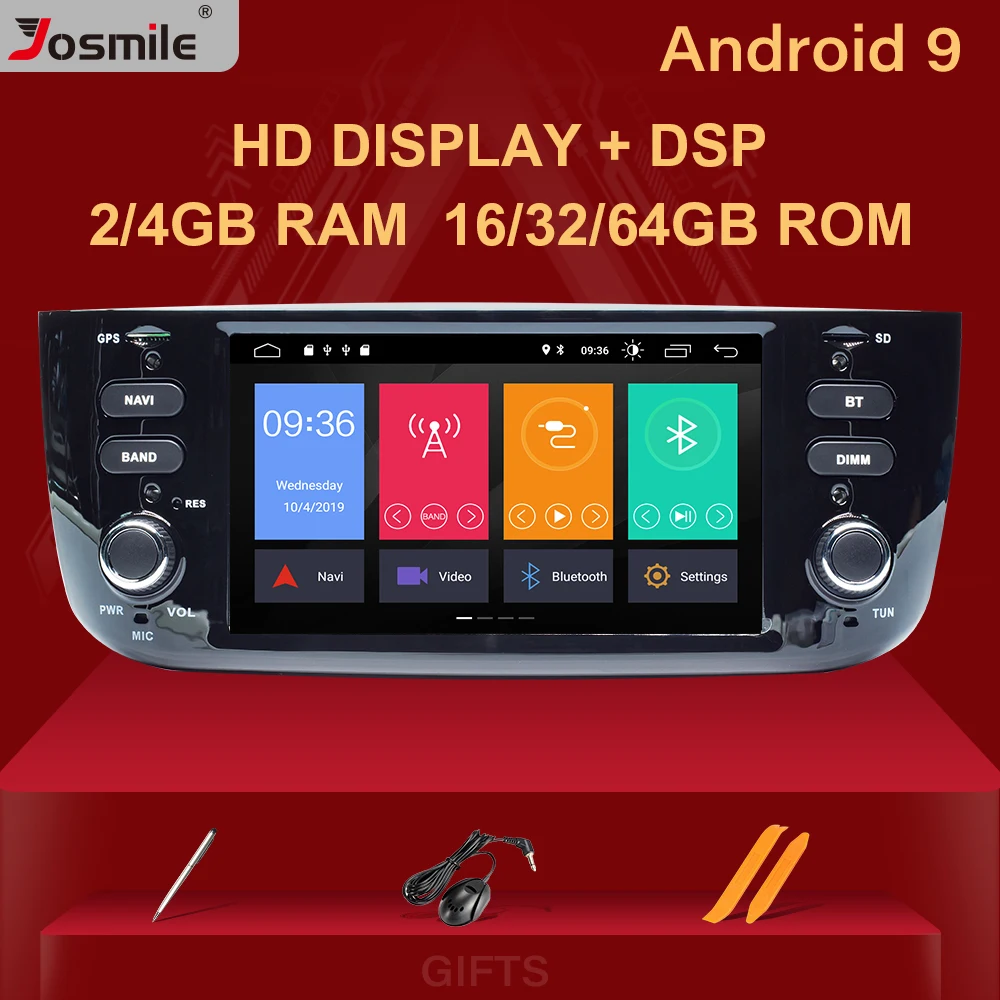 Estéreo para Fiat Autoradio Ruído Android 9.0 Carro Dvd Player – Linea Punto Evo 2020-2020 Multimídia Gps Navegação Ips Dsp 8 Núcleo 4 gb 1