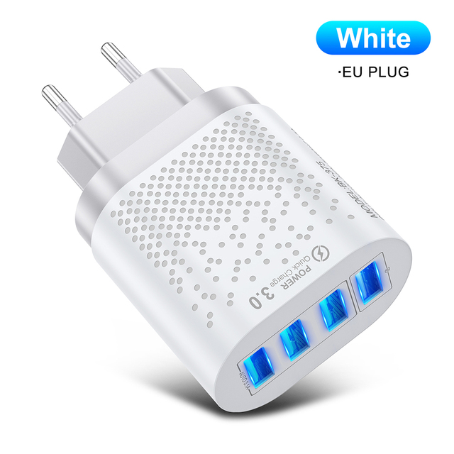 USB Charger 48W EU/US Phone Charger Quick Charge 3.0 For iPhone 12 11 3A Fast Chargeing For Xiaomi Mobile Phone Charger