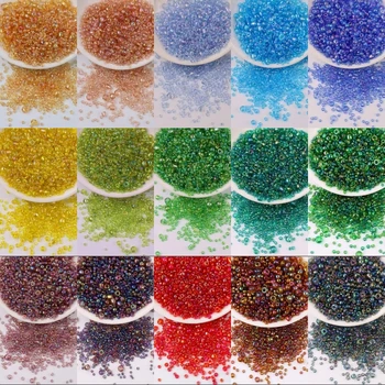 

Mix Size 1.5-3.6mm AB Transparent Glass Seed Beads Small Round Spacer Bead for DIY Jewelry Making Earrings Bracelet Accessories
