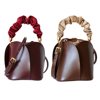 

Ladies Handbag Flowers Bucket Bag Niche Design Shoulder Messenger Bag Temperament Tote