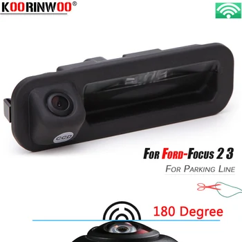 

Koorinwoo 2.4G Adopter 180 Degree Trunk Handle Button Car Rear view Camera Parking for Ford Focus 2 3 Hatchback Sedan 2012 2013