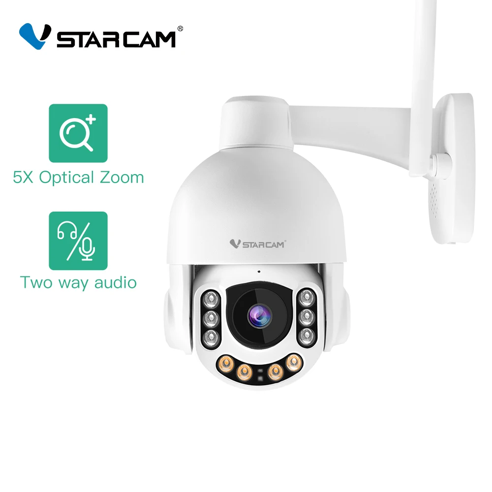 Vstarcam 1080P Outdoor Wifi Camera IP Camera 5X Optical Zoom IP66 Waterproof CCTV Security Camera Two-way Audio Auto Tracking