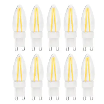 

10Pcs G9 Dimmable Long Filament Bi-Pin LED Light Bulb for Home Lighting 3W AC220V G9 Bulb