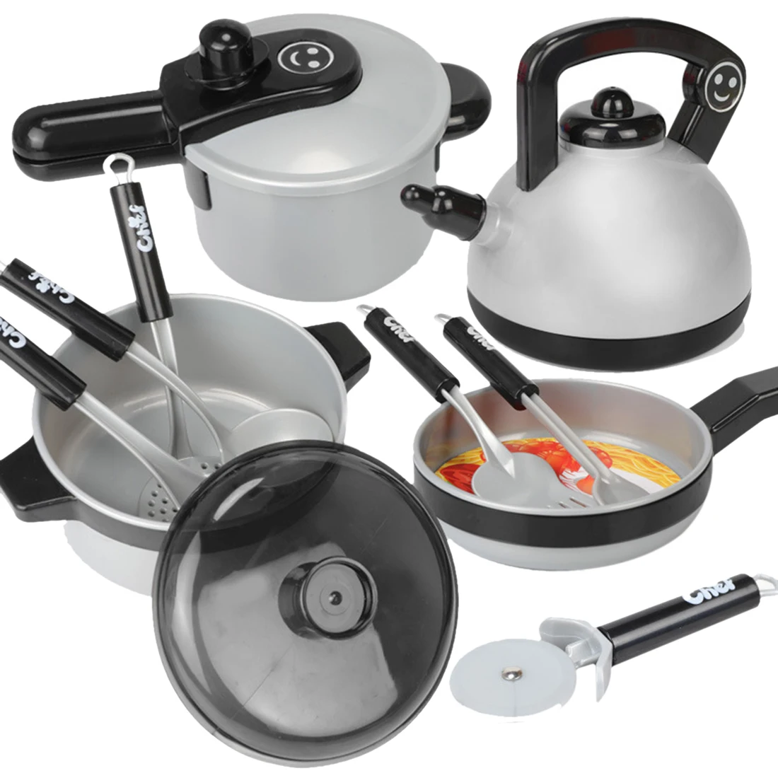 

10Pcs Large Size Children Play & Pretend Toys Educational Simulation Kitchen Cooking Tableware Playset