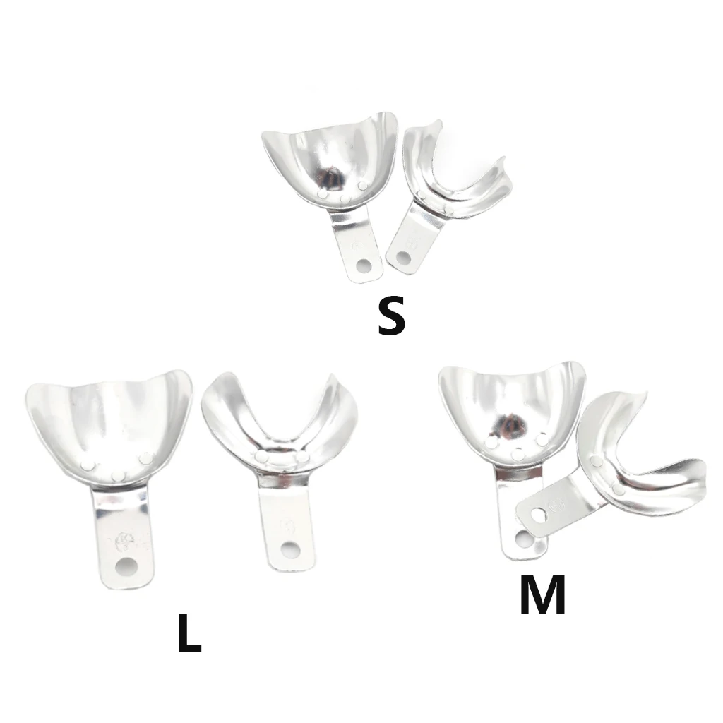 6 Pcs/Pack Dentistry Tray Aluminum Impresion Trays Autoclave Dental Denture Instrument | Красота и здоровье