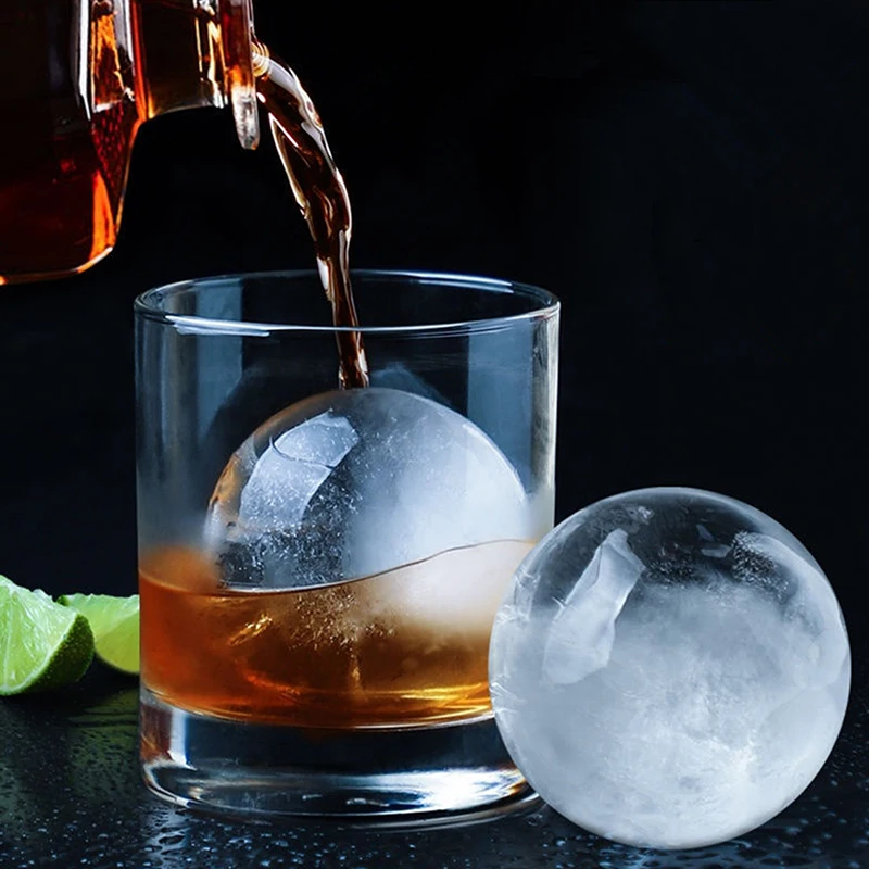 Silicone Ice Cube Tray Ball Maker Big Mold Sphere Whiskey Round Mould BL 