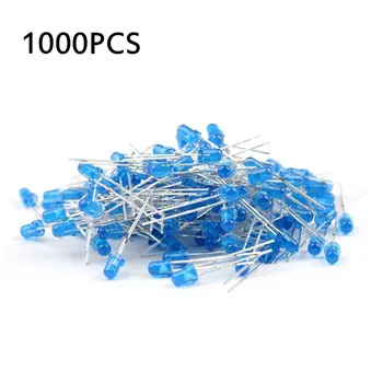 

1000 Pieces 5mm Round LED Light Emitting Diodes Component Red/Green/Yellow/White/Blue LED Bulb Lamp Light Super Bright