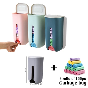 

Kitchen Garbage Bag Storage Box Household Hanging Storage Rack Kitchen Bathroom Storage Utensils Free 5 Rolls Of Garbage Bags