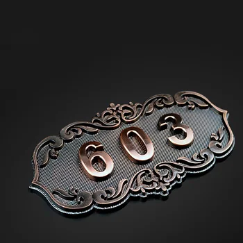 

10*18cm House Number Hotel Home Door Number Outdoor Address Plaque ABS Number for House Address Sign door plates