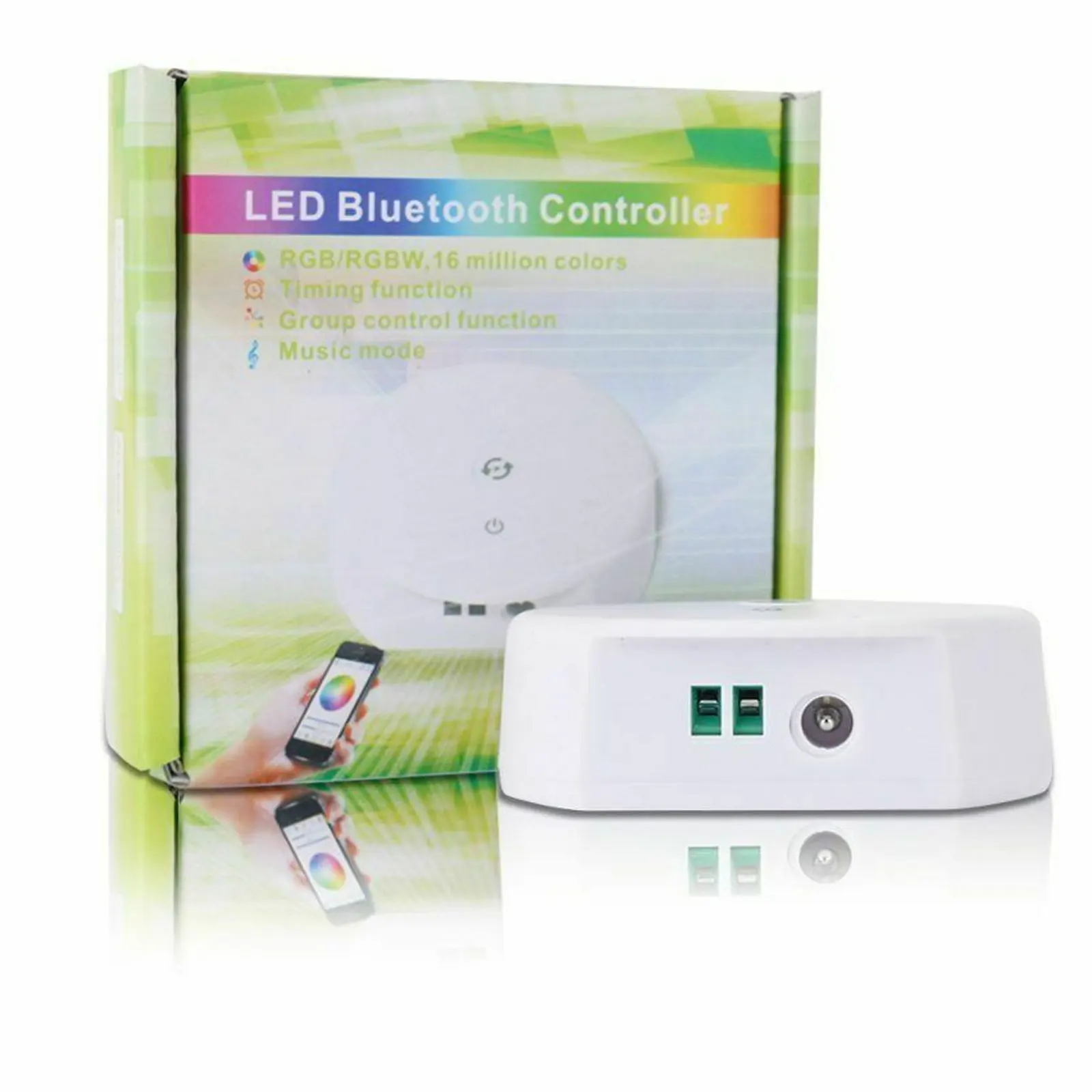 

RGBW Bluetooth Wireless LED RGB Light Strip Controller UFO Dimmer Smart IOS Android App Remote Control Music Sync Timer 12V 24V