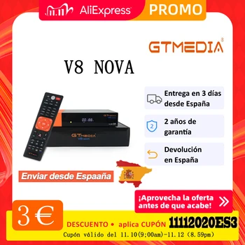 

Receptor Satellite Receiver Gtmedia V8 nova HD 1080P support Spain Europe Built in Wifi Gtmedia V9 Super Optional Decoder