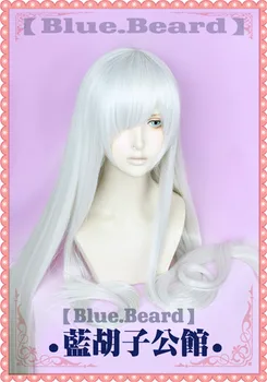 

Hot Anime Fate/Grand Order FGO Cosplay Wig Caster Anastasia Cosplay Wig 120cm Silver White Long Wig + Track + Cap