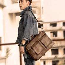 Мужской кожаный портфель, деловая сумка, сумки-мессенджеры, Мужская винтажная сумка на плечо, Мужская большая сумка для ноутбука, сумки для путешествий