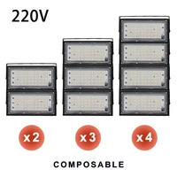 50W 100W LED Floodlight 110V 220V Waterproof Ip65 White/Warm White Lights Ultra Bright Led Outdoor Spotlight for Warehouse 2