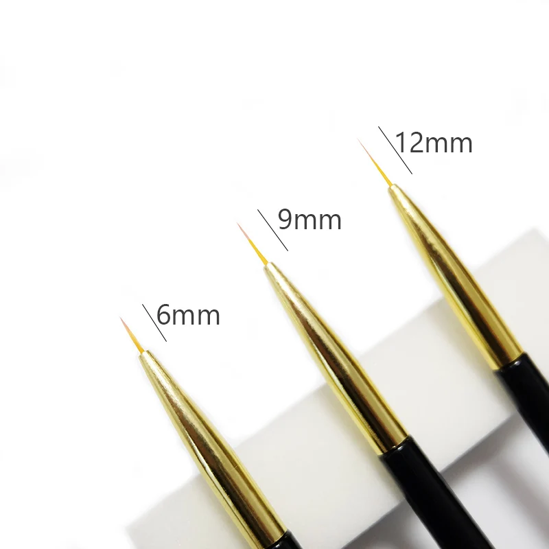 3pcs Dual-ended Nail Art Brushes