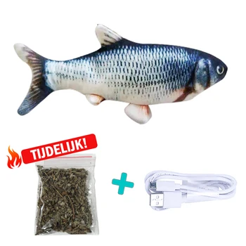 

Electronic Pet Cat Fish Toy USB Battery Charging Cat Chewing Playing Simulation Fish Toy Biting Supplies Dropshiping