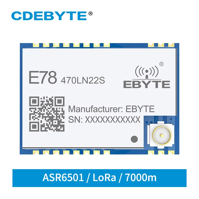 Беспроводной трансивер LoRa 22dBm ASR6501 SoC E78 470LN22S SPI SMD IPEX Коннектор с отверстиями TCXO RF