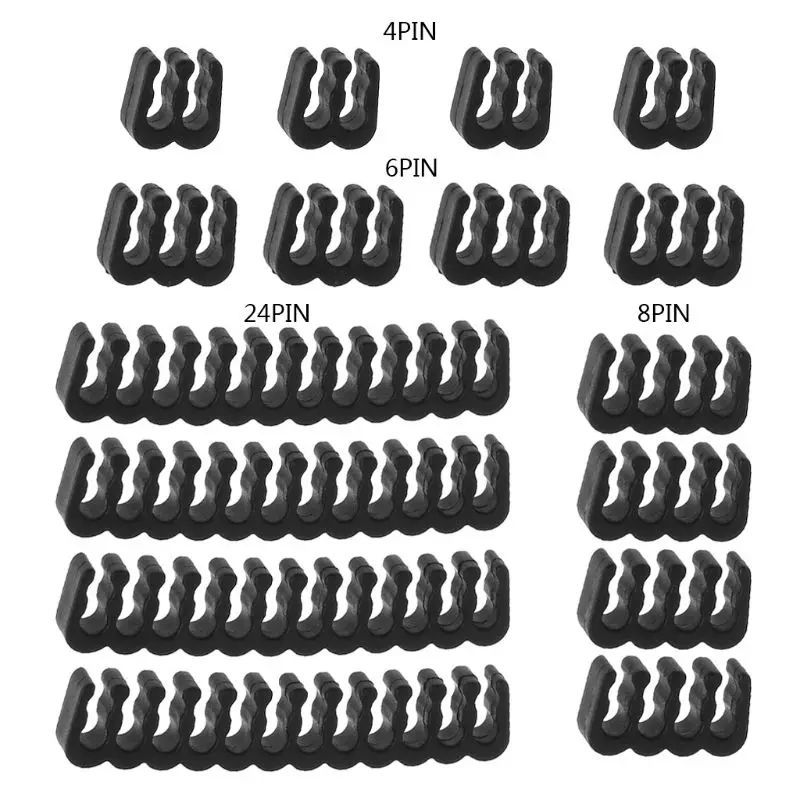 16Pcs/Set PP Cable Comb/Clamp/Clip/Organizer/Dresser for 2.5-3.2mm PC Power Cables Wiring 4/6/8/24 Pin Computer Manager | Компьютеры и