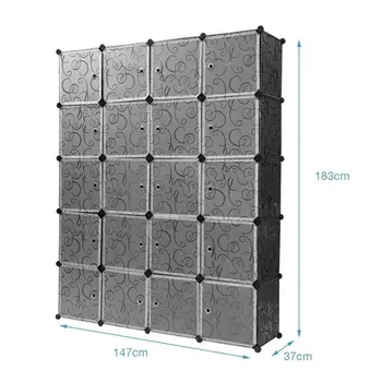 

Multilayer Shoe Rack Detachable Dust-proof Fabric Shoe Cabinet Home Standing Space-saving Stand Holder Shoes Organizer 5L HWC