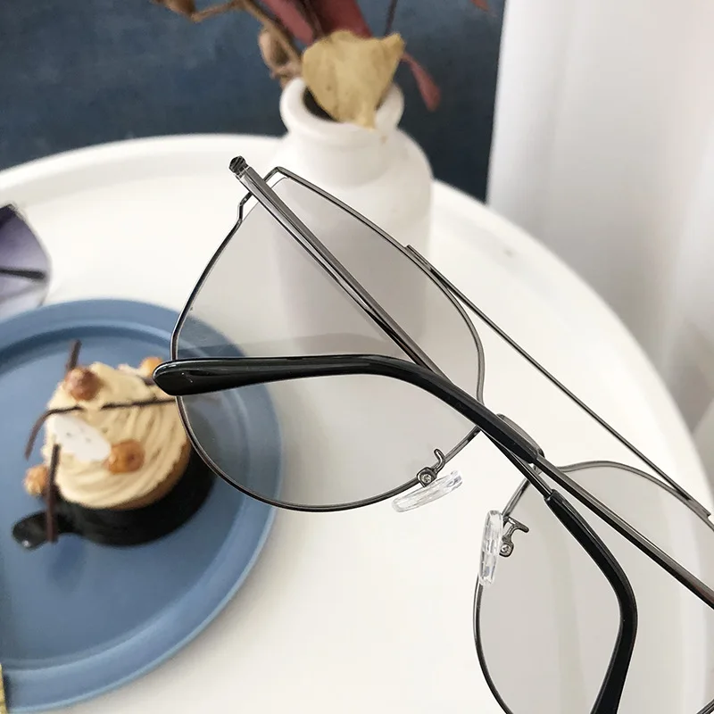 Gafas, Ретро стиль, кошачий глаз, большие солнцезащитные очки, фирменный дизайн, металл, Wo, для мужчин, s, солнцезащитные очки, светильник, серые линзы, мужские оттенки, uv400