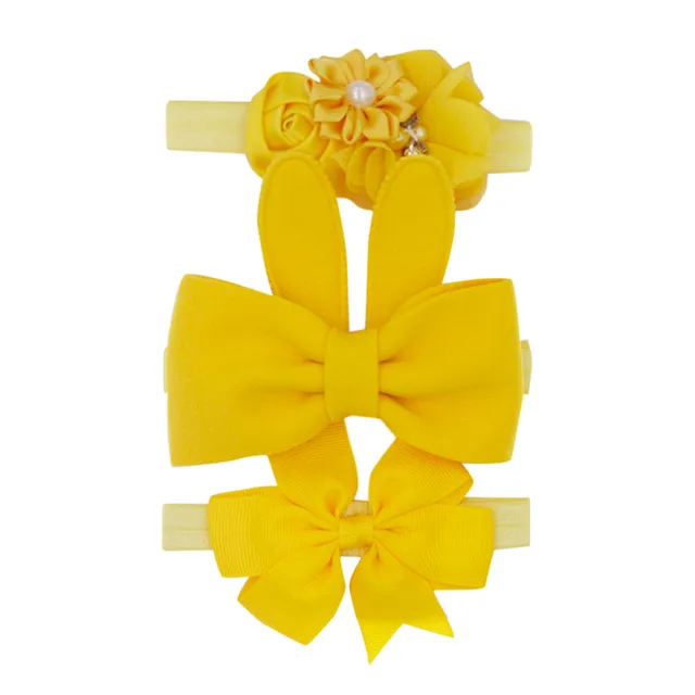 New 3pcs/lot Sequin Felt Bow Lotus Flower Elastic Headbands Kids Photography Props Baby Girls Cute Headwear Christmas Gift Sets 32