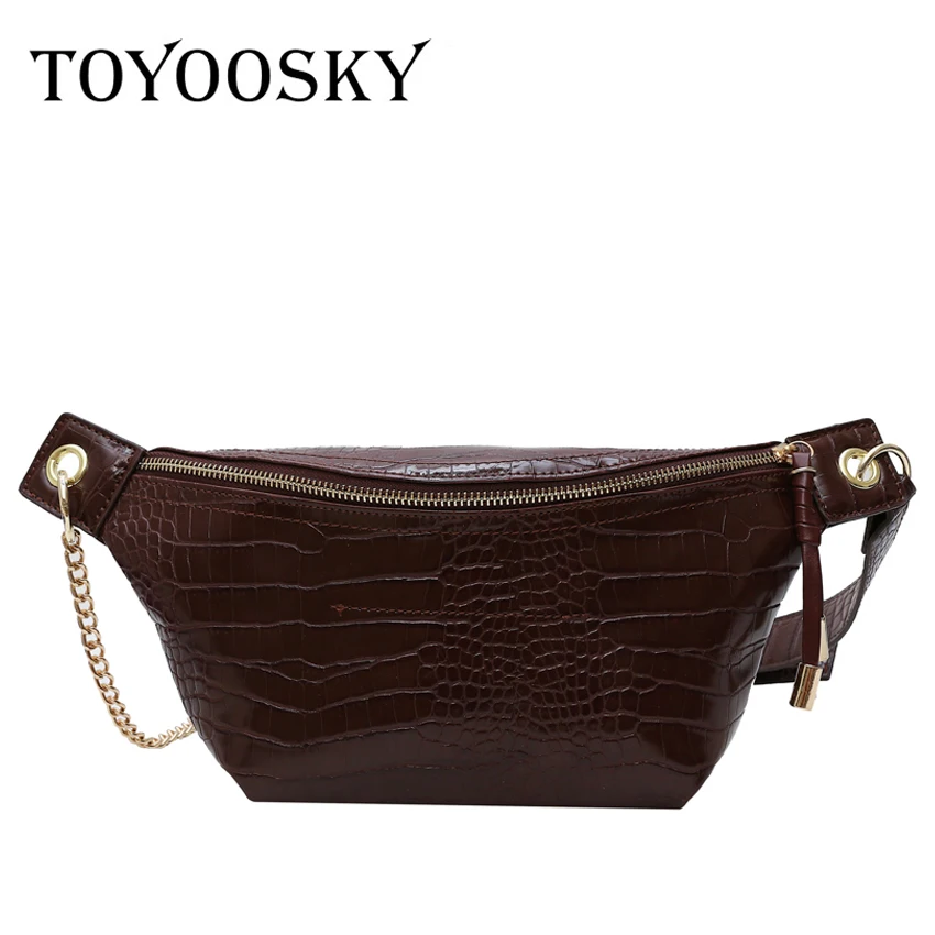 

TOYOOSKY Women bag stone pattern shoulder bag female crocodile leather handbag chest bag fashion high quality travel clutch