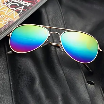 

Shades Goggle Children'S Sunglasses Child Sun Glasses For Boy Girl Mirrored Reflective Cool Frog Round Lens