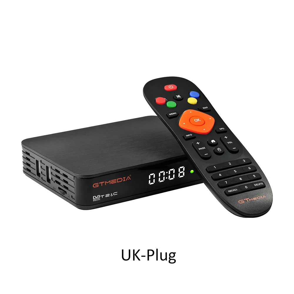 GTT-2 Android 6,0 ТВ коробка+ DVB-T/T2/Кабель с ПВХ изоляцией(J83.A/B/C)/ISDBT Amlogic S905D 2 Гб RAM+ 8gbrom-цифра спутниковый телевизионный ресивер сетевой плеер