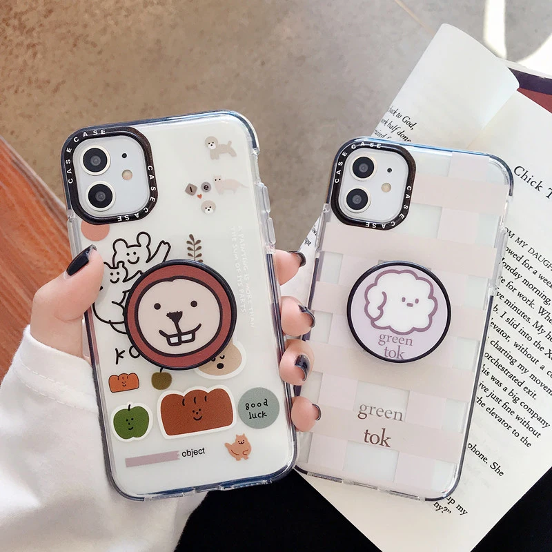 ORYKSZ Cartoon Rabbit Clear TPU Phone Case For iPhone 11 Pro Max 7 8 Plus X XR XS Shockproof Cover Coque |