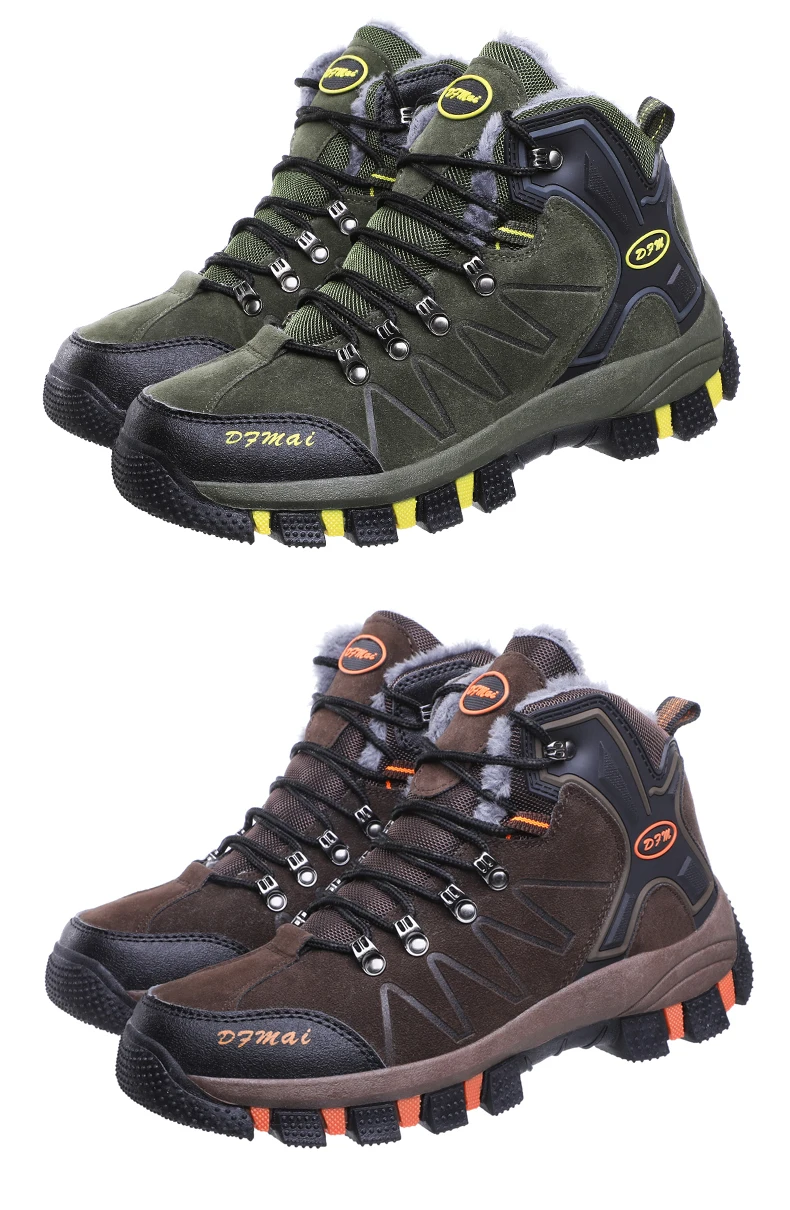 Зимние треккинговые ботинки для мужчин; обувь для альпинизма; цвет черный, армейский, зеленый; зимние ботинки; мужские кроссовки для охоты