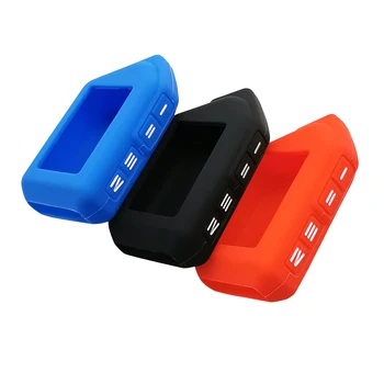 

2020 Rubber Silica gel Key Case Cover For Sher-khan Mobicar A B Safety In Two Senses Car Alarm System Russian Version Fob