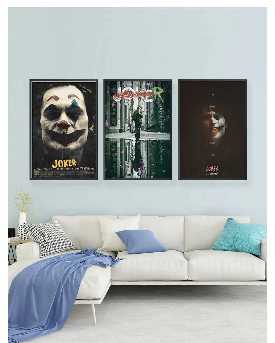Джокер, настенная живопись на холсте, настенные принты, картины из фильма Чаплин,, Джокер, Хоакин для учебы, домашний декор, водонепроницаемый