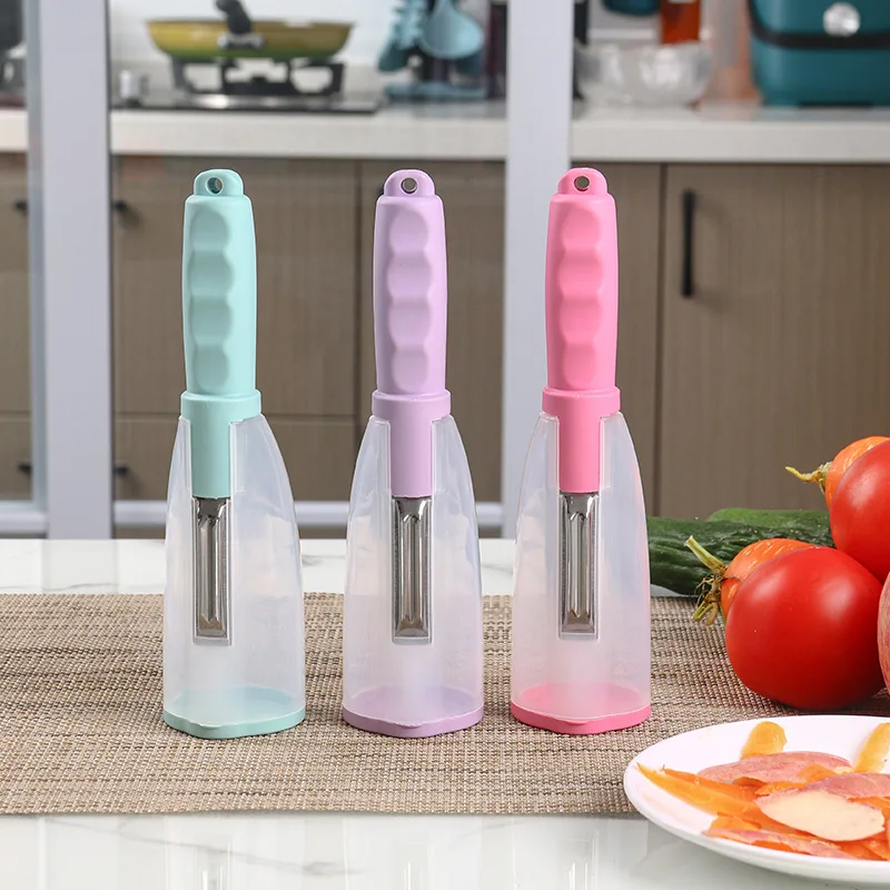 Vegetable Peeler With Storage Tube Potato Carrot Apple Shredders Kitchen  Fruits Peeler Stainless Steel Slicer Peeling Knife - AliExpress