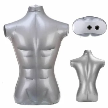

1*Model PVC Plastic Male Inflatable Torso Form Mannequin Model Silver Shop Display New Arrival Models